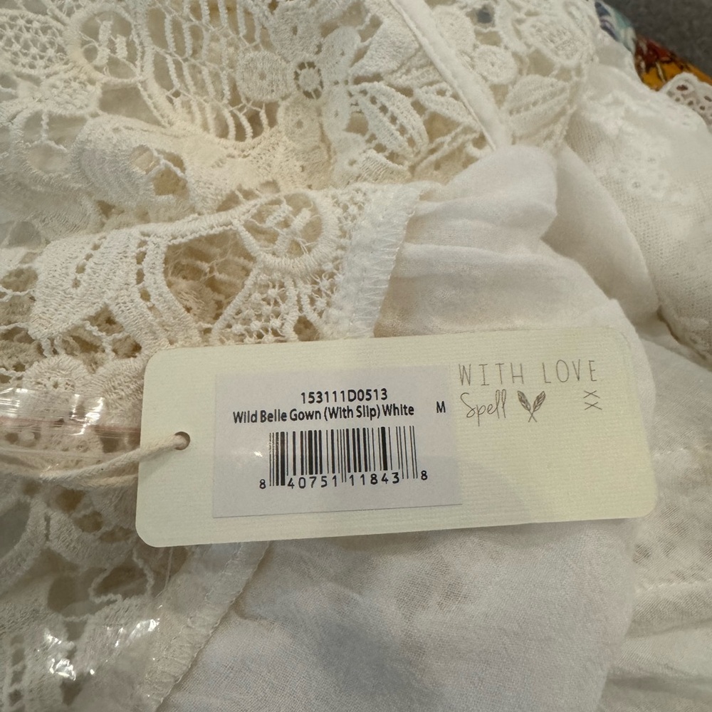 Spell & the Gypsy wild belle gown medium White Lace Maxi Dress - Picture 5 of 6